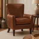 Guilietta Vintage Leather Armchair-Dovetailed &amp; Doublestitched