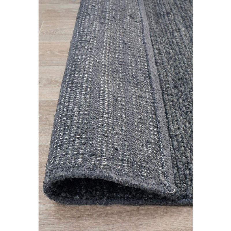 Harvest 801 Charcoal Rug 2.25x1.55-Dovetailed &amp; Doublestitched