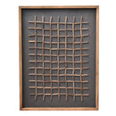 Hash Timber Wall Art 62x82 - Brown on Black-Dovetailed &amp; Doublestitched