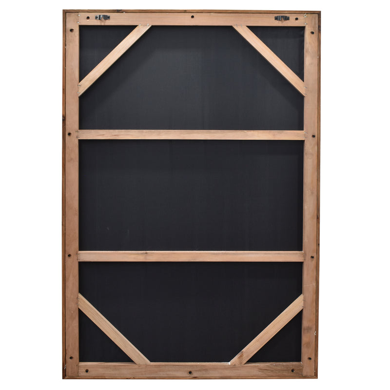 Hash Timber Wall Art 82x122 - Black on Brown-Dovetailed &amp; Doublestitched