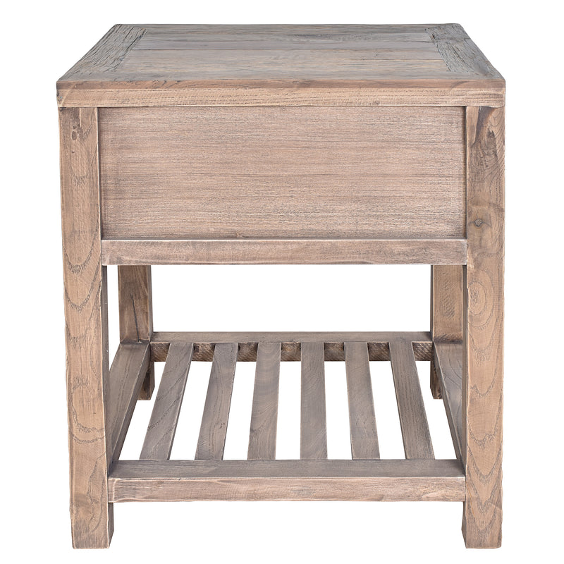 Henry Recycled Timber Side Table-Dovetailed &amp; Doublestitched