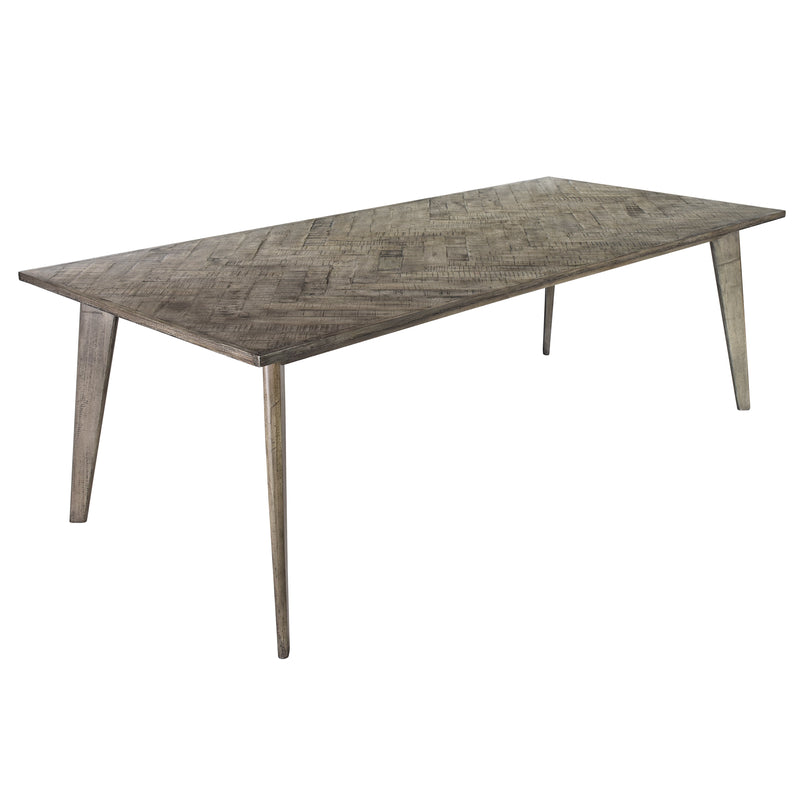 Herringbone 240cm Grey Dining Table-Dovetailed &amp; Doublestitched
