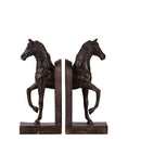 Horse Bookends in Brown-Dovetailed &amp; Doublestitched