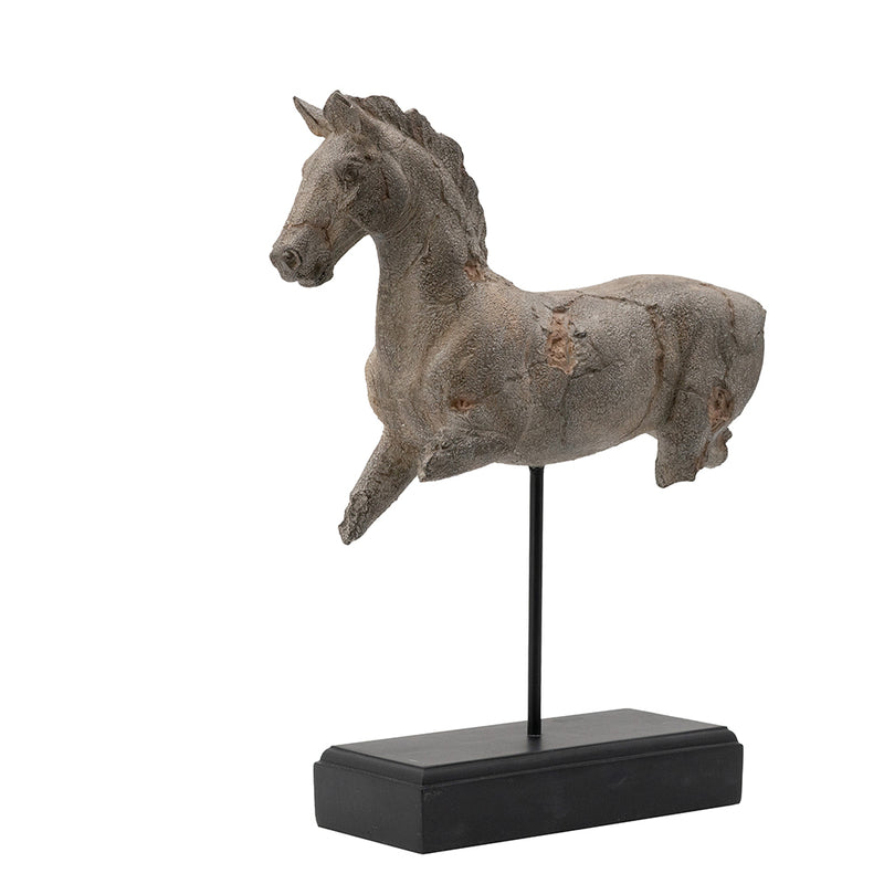 Horse Figure On Iron Stand-Dovetailed &amp; Doublestitched