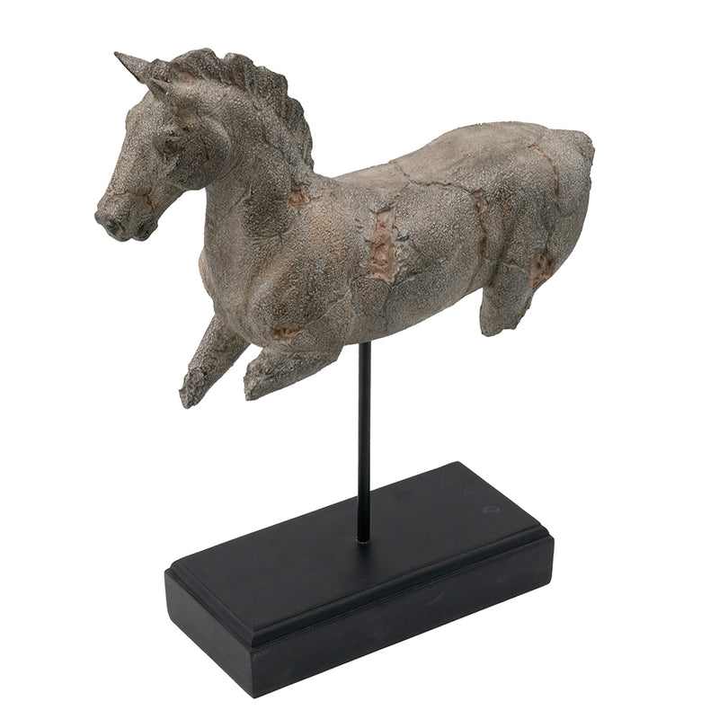 Horse Figure On Iron Stand-Dovetailed &amp; Doublestitched