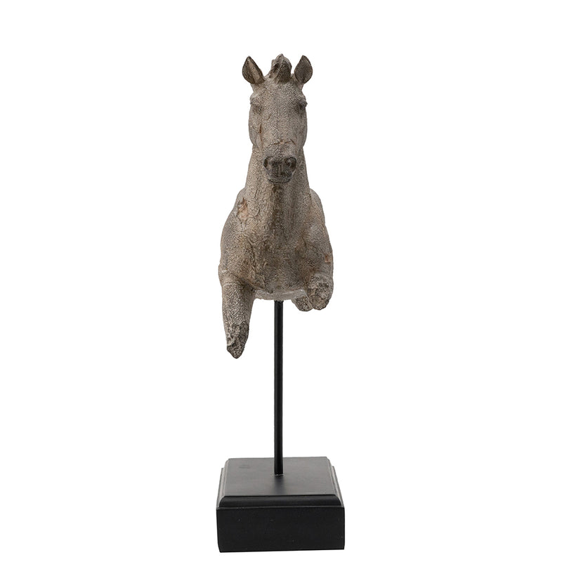 Horse Figure On Iron Stand-Dovetailed &amp; Doublestitched