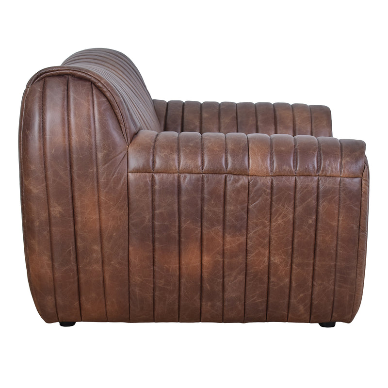 Hugo Distressed Leather Armchair-Dovetailed &amp; Doublestitched