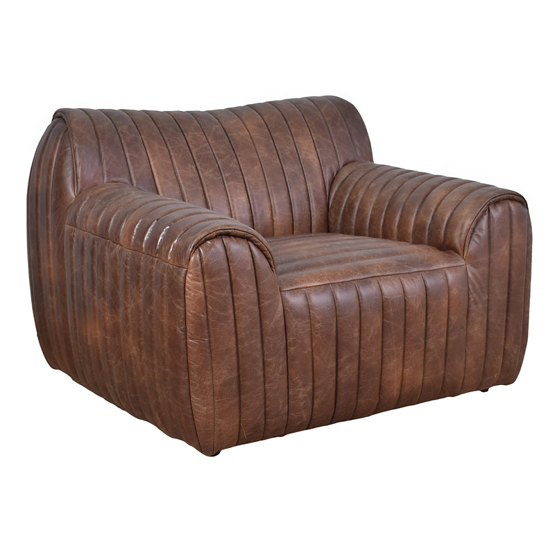 Hugo Distressed Leather Armchair-Dovetailed &amp; Doublestitched