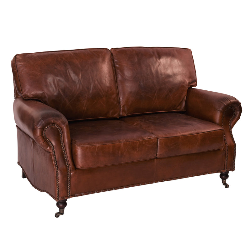 Hyde Vintage Leather 2 Seater Sofa-Dovetailed &amp; Doublestitched