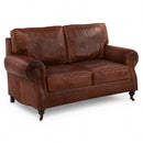 Hyde Vintage Leather 2 Seater Sofa-Dovetailed &amp; Doublestitched