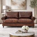 Hyde Vintage Leather 3 Seater Sofa-Dovetailed &amp; Doublestitched