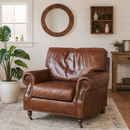 Hyde Vintage Leather Armchair-Dovetailed &amp; Doublestitched