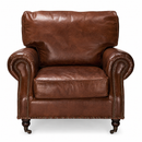 Hyde Vintage Leather Armchair-Dovetailed &amp; Doublestitched