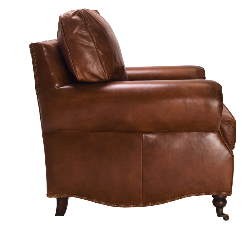 Hyde Vintage Leather Armchair-Dovetailed &amp; Doublestitched