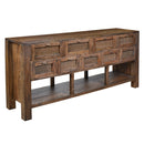 Avoca 9 Drawer Sideboard in Honey Brown