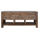 Avoca 9 Drawer Sideboard in Honey Brown