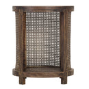 Avoca Birdeye Rattan Side Table in Honey Brown