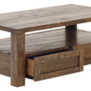 Avoca Rectangle Coffee Table in Honey Brown