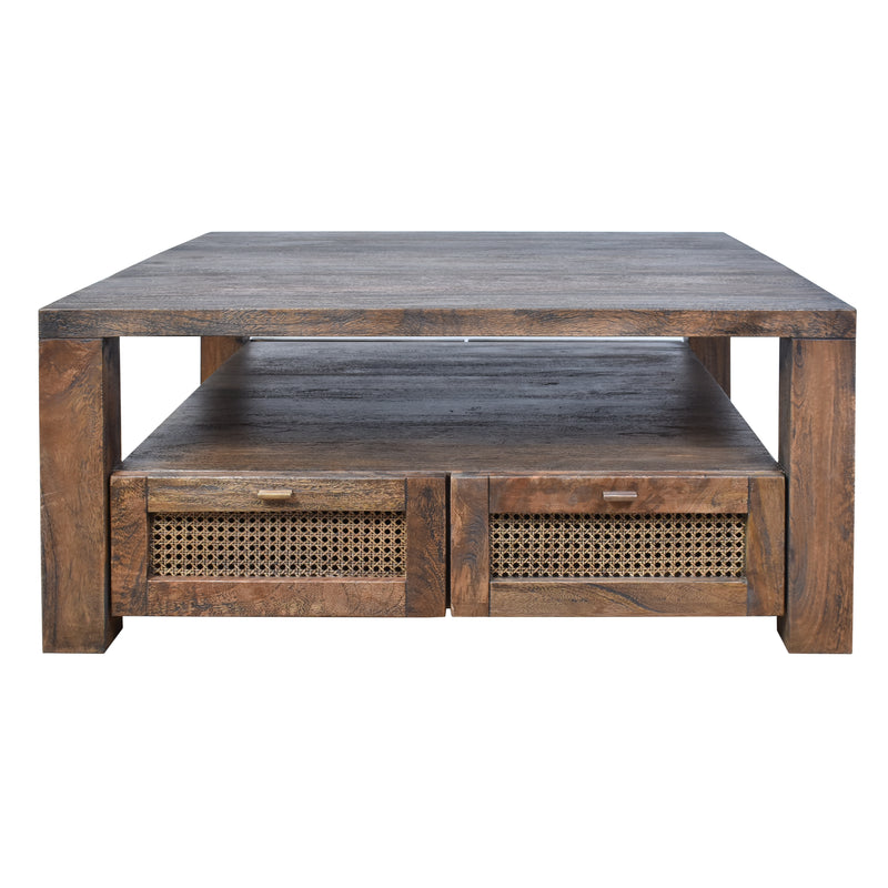 Avoca Square Coffee Table in Honey Brown
