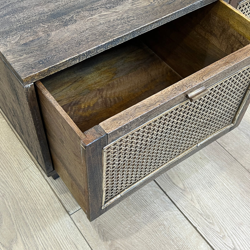 Avoca Birdeye Rattan Coffee Table in Honey Brown