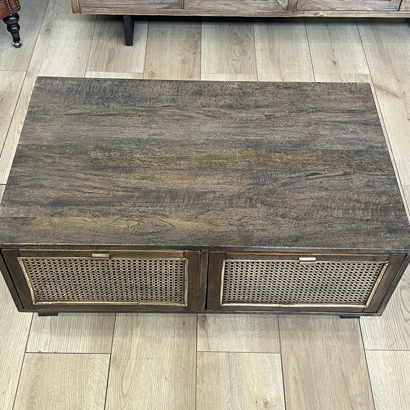 Avoca Birdeye Rattan Coffee Table in Honey Brown