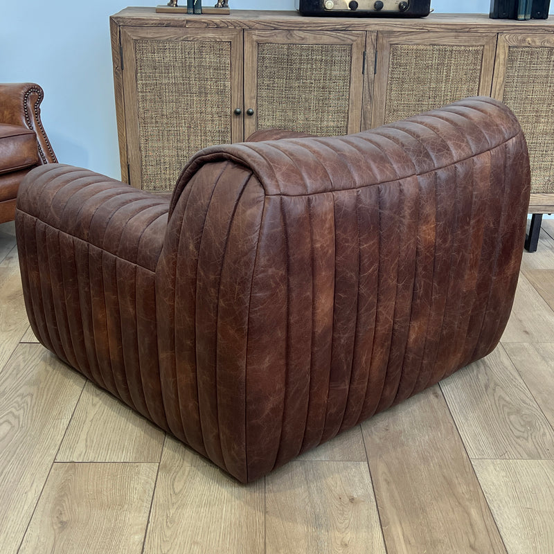 Hugo Distressed Leather Armchair