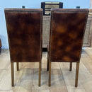 Alfred Leather Dining Chair in Briarsmoke Pair of 2
