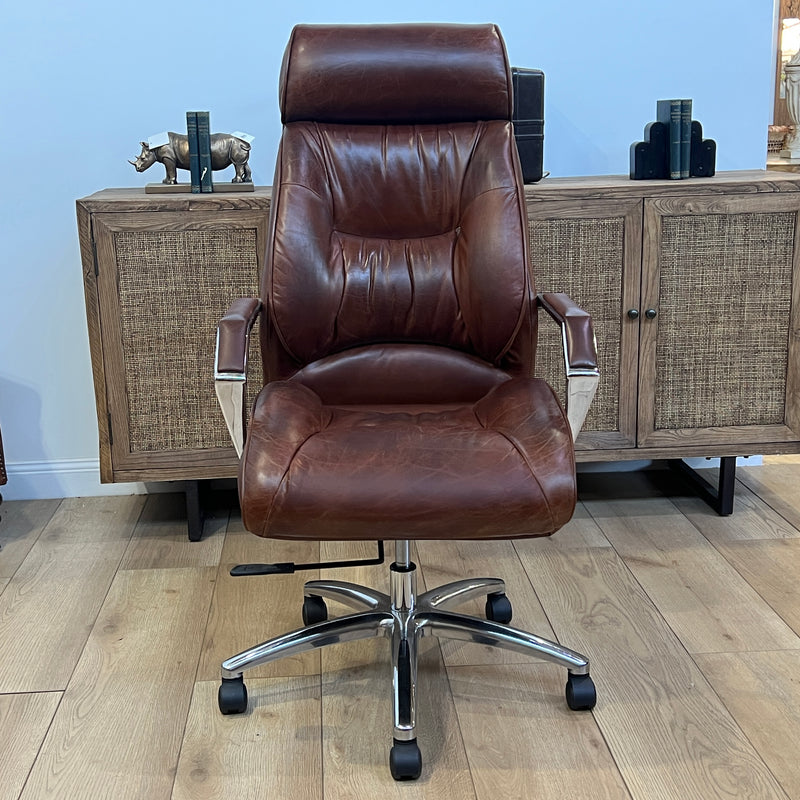 Lincoln Vintage Leather Office Chair