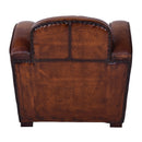 Icarus Vintage Leather Art Deco Chair-Dovetailed &amp; Doublestitched