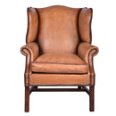 Irving Antique Leather Armchair-Dovetailed &amp; Doublestitched