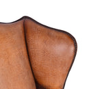 Irving Antique Leather Armchair-Dovetailed &amp; Doublestitched