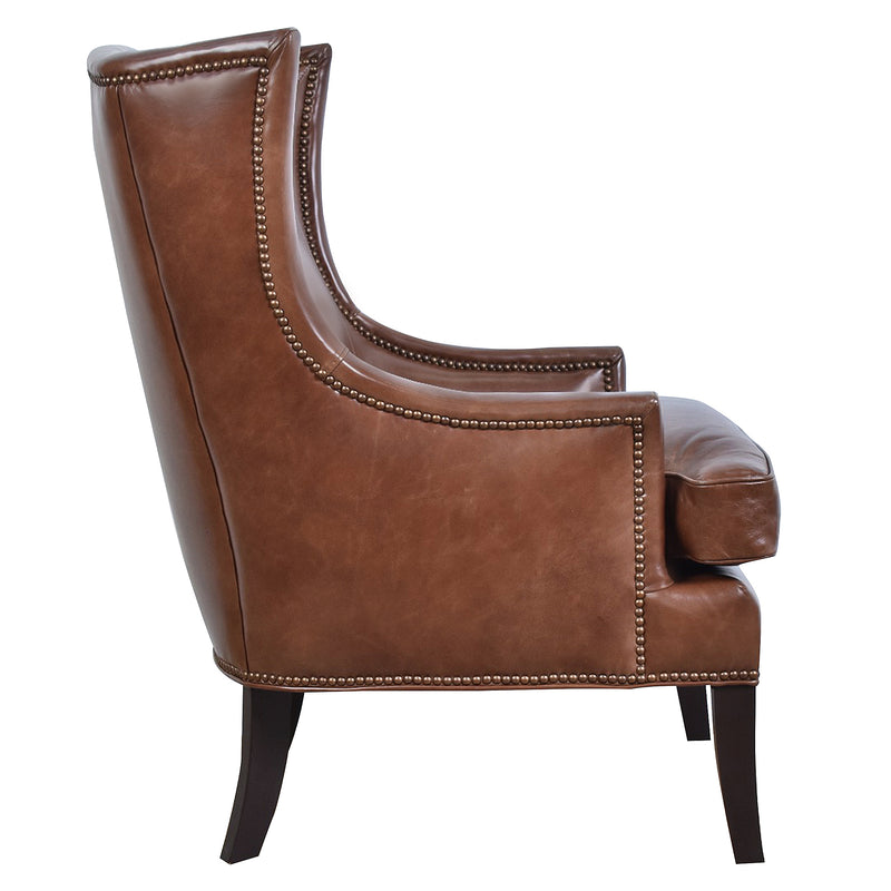 Jacob Leather Armchair-Dovetailed &amp; Doublestitched