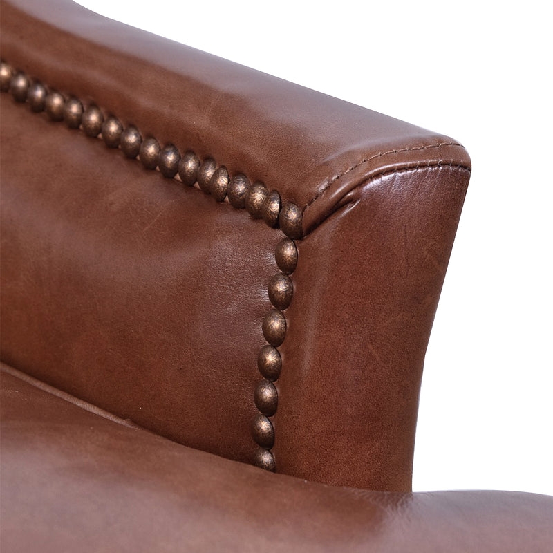 Jacob Leather Armchair-Dovetailed &amp; Doublestitched