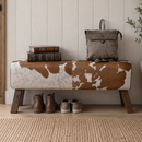 Jaipur Cowhide Long Bench 120-Dovetailed &amp; Doublestitched