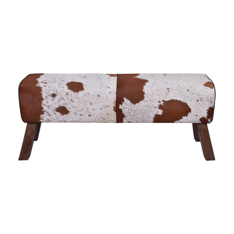 Jaipur Cowhide Long Bench 120-Dovetailed &amp; Doublestitched