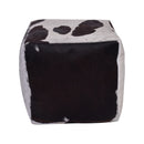 Jaipur Cowhide Square Ottoman-Dovetailed &amp; Doublestitched