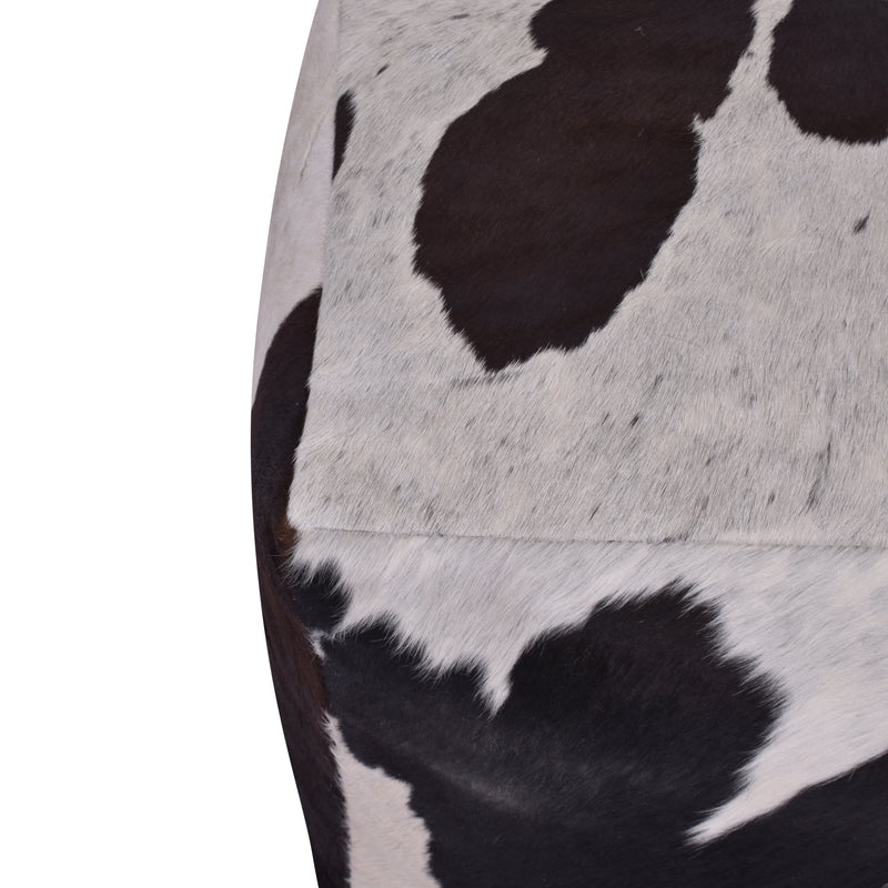 Jaipur Cowhide Square Ottoman-Dovetailed &amp; Doublestitched