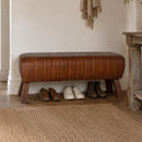 Jaipur Leather Bench Seat-Dovetailed &amp; Doublestitched