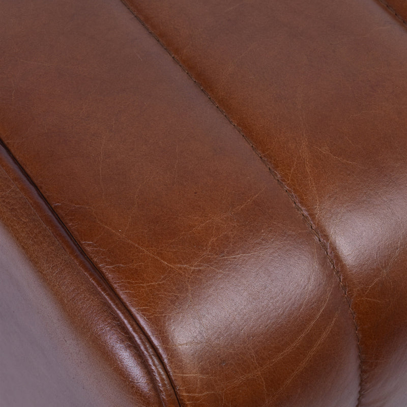 Jaipur Leather Bench Seat-Dovetailed &amp; Doublestitched