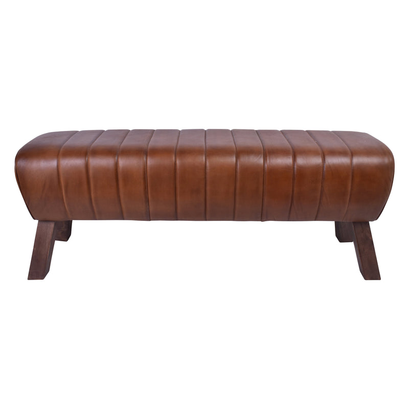 Jaipur Leather Bench Seat-Dovetailed &amp; Doublestitched