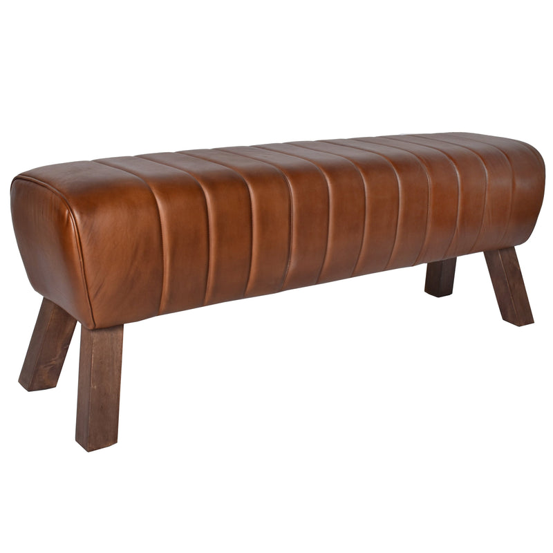 Jaipur Leather Bench Seat-Dovetailed &amp; Doublestitched