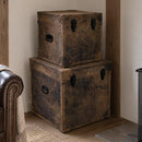 Jaipur Leather Storage Boxes Set-Dovetailed &amp; Doublestitched
