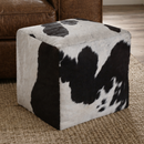 Jaipur Cowhide Square Ottoman