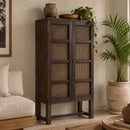 Java Rattan Cabinet in Honey Brown-Dovetailed &amp; Doublestitched