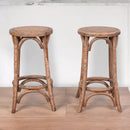 Jessie Farmhouse Timber Bar Stool-Dovetailed &amp; Doublestitched