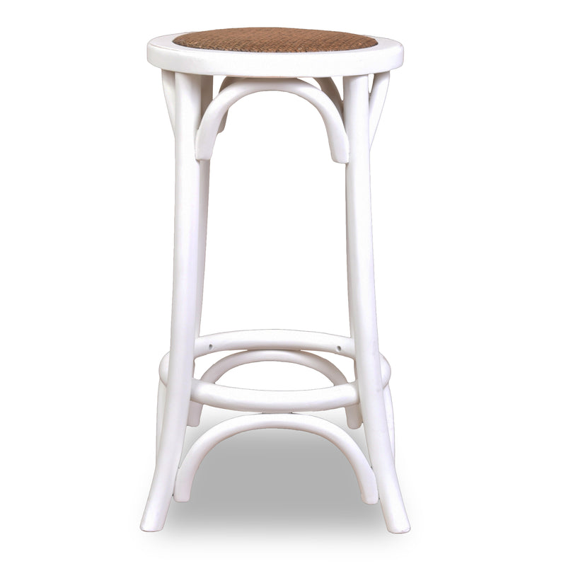 Jessie Farmhouse Timber Barstool White-Dovetailed &amp; Doublestitched