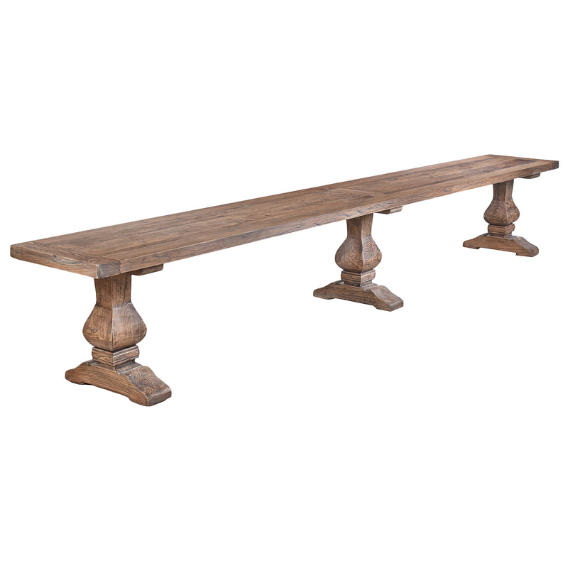 Juliet 3m Reclaimed Timber Dining Bench Seat-Dovetailed &amp; Doublestitched