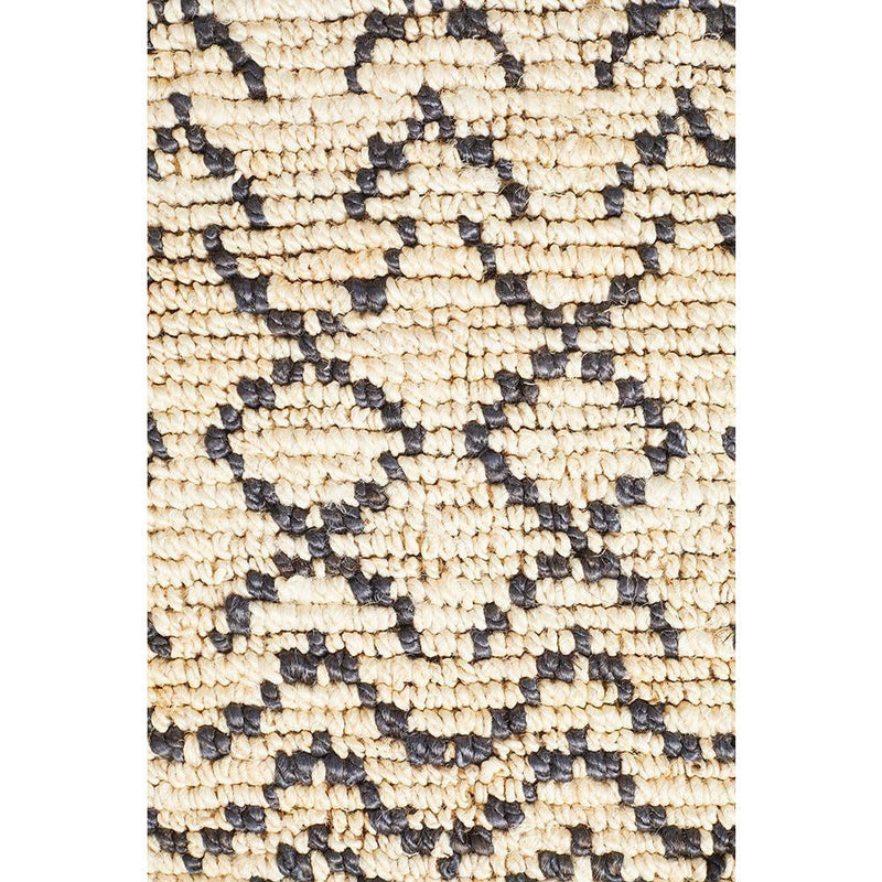 Kenya Elki Hand Woven Tribal Jute Rug 2.25x1.55-Dovetailed &amp; Doublestitched
