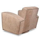 Kingly Club Beyond Vintage Leather Swivel Chair-Dovetailed &amp; Doublestitched