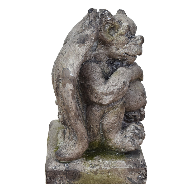Kneeling Gargoyle Statue-Dovetailed &amp; Doublestitched